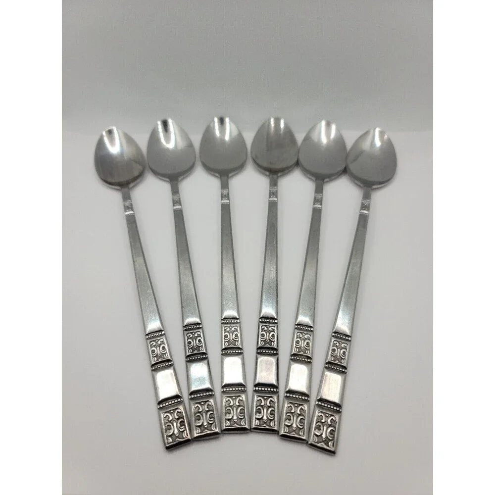 Supreme Cutlery 6 Pc Set Iced Tea Spoons Stainless Japan